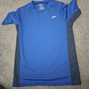 Speedo Men's Blue and Gray Rash Guard